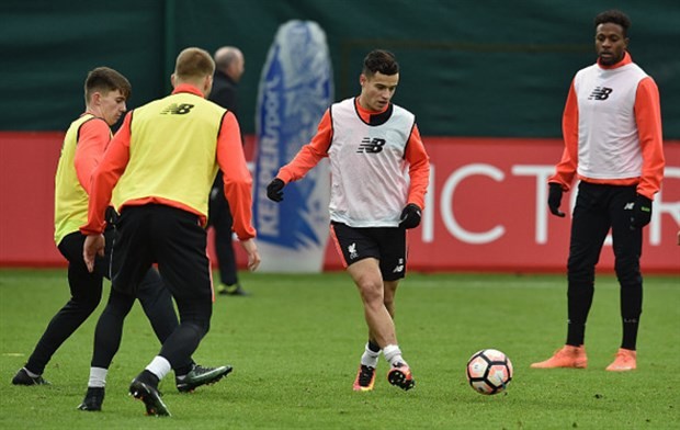Coutinho 'xử ngọt' buổi tập của Liverpool  - Bóng Đá