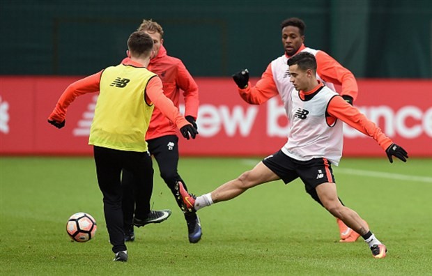 Coutinho 'xử ngọt' buổi tập của Liverpool  - Bóng Đá