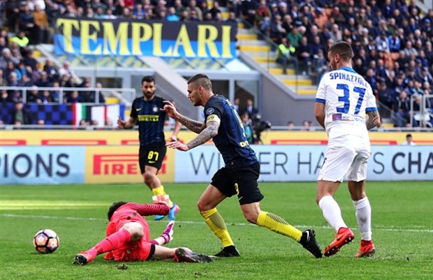 Chùm ảnh: Inter thăng hoa, nã 7 bàn khó tin vào lưới Atalanta - Bóng Đá