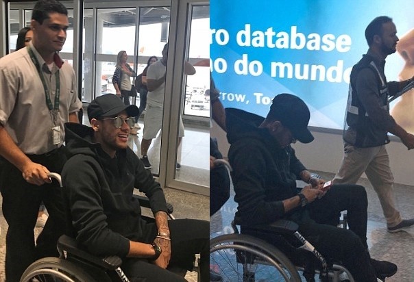 SỐC: Neymar ngồi xe lăn, nghỉ 3 tháng và lỡ World Cup - Bóng Đá
