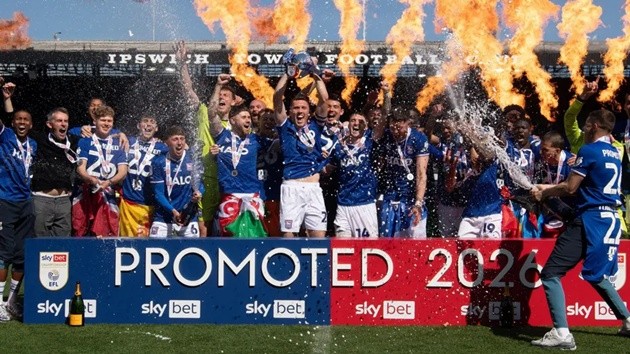 Ipswich Town chính thức trở lại Ngoại hạng Anh.