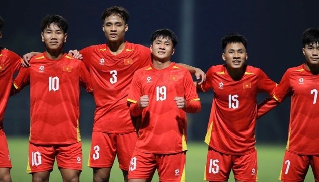 U17 Việt Nam có thể hình không mấy ấn tượng.