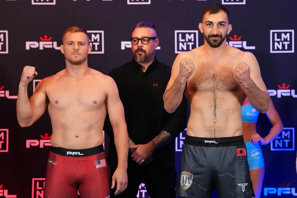 Logan Storley và Florim Zendeli trong buổi đối mặt