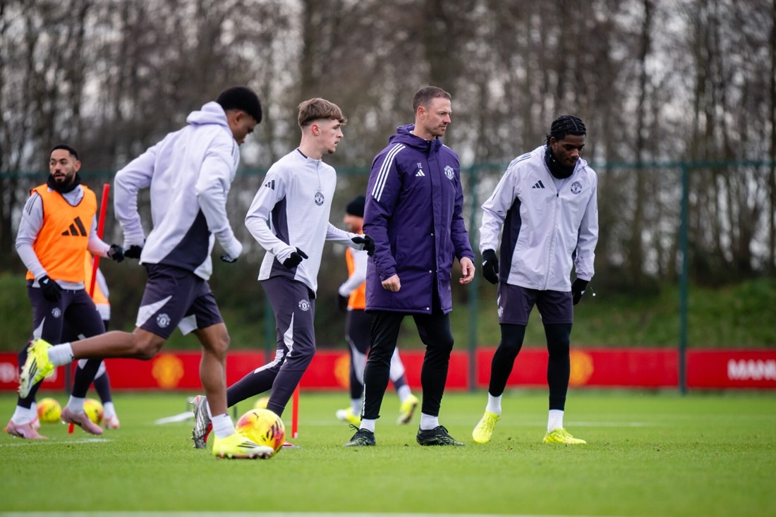 Sự thay đổi có thể dễ dàng nhận ra trên sân tập của Man Utd.