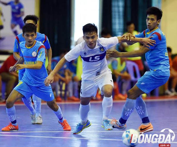 Những cuộc đối đầu giữa Thái Sơn Nam và Sanna Khánh Hòa ở làng futsal Việt Nam luôn rất hấp dẫn và kịch tính. Ảnh: Quang Thắng.