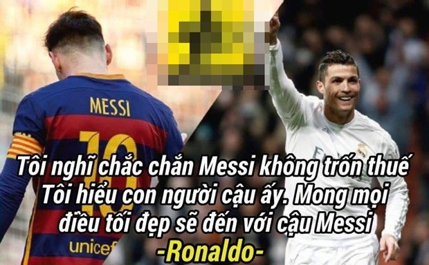 Nghĩa cử cao đẹp của Ronaldo. Ảnh: Internet.