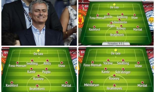 3 đội hình tối ưu của M.U thời Mourinho. Ảnh: Internet.