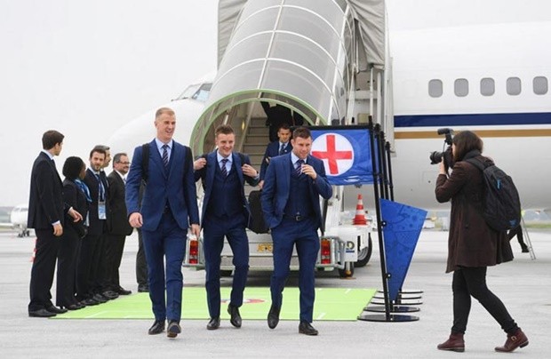 Bộ ba Joe Hart, Jamie Vardy và James Milner. Ảnh: Internet.