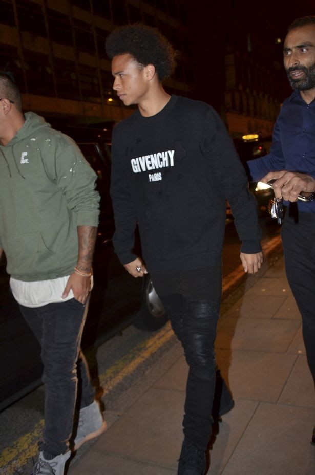 Leroy-Sane-at-Sakana-Restaurant-in-Manchester-after-derby-win