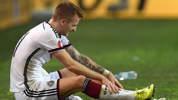 Marco Reus bỏ lỡ cơ hội góp mặt ở những ngày hội lớn trong màu áo đội tuyển quốc gia bởi những chấn thương quái ác. Ảnh: Internet.