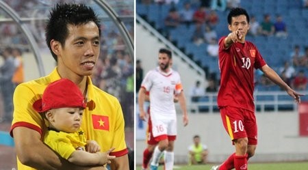 Văn Quyết đã đánh dấu sự trở lại đội tuyển một cách ấn tượng với bàn thắng vào lưới Syria tối 31.5. Ảnh: Internet.