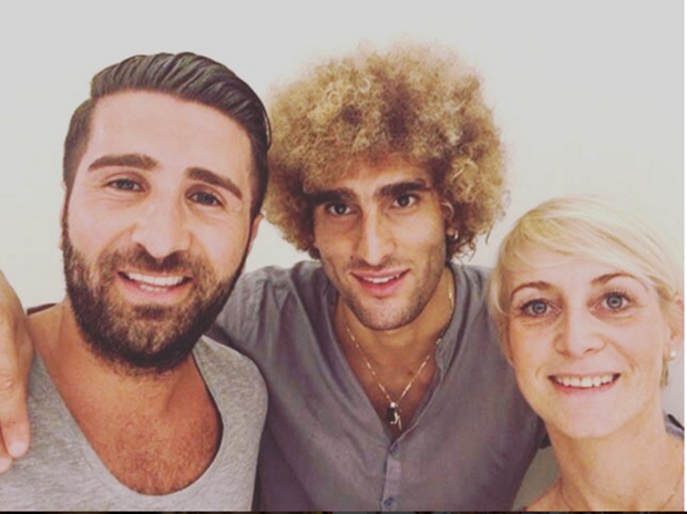Quả đầu mới của Fellaini. Ảnh: Internet.