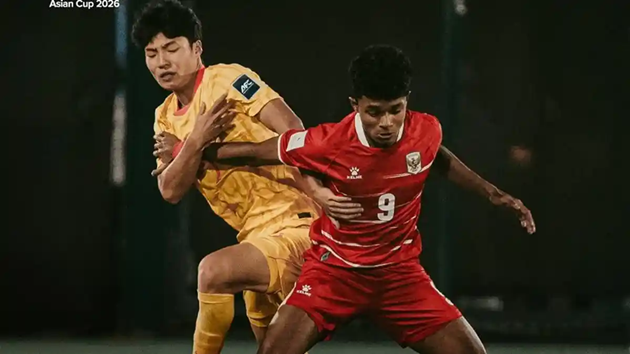 U17 trung Quốc để thua 0-1 trước U17 Indonesia. Ảnh: TribunNews