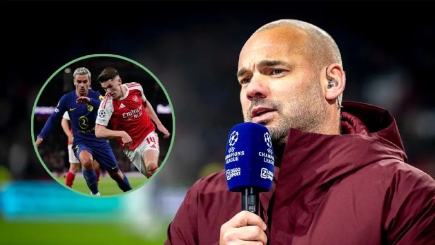 Cựu danh thủ Wesley Sneijder chê trận Arsenal - Atletico nhàm chán.