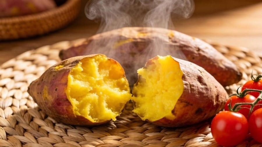 Trong chế độ ăn uống giảm cân, bạn nên ưu tiên ăn khoai lang luộc hoặc hấp.
