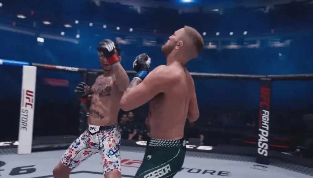 Max Holloway hạ gục Conor McGregor trong tựa game UFC 6
