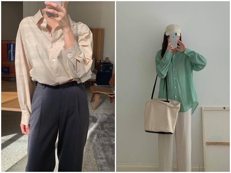 Không chỉ dành riêng cho môi trường công sở, áo sơ mi form rộng đang dần trở thành item linh hoạt trong mùa hè. 