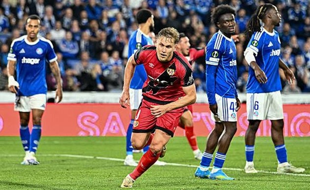 Alemao ghi bàn giúp Rayo Vallecano đánh bại Strasbourg.