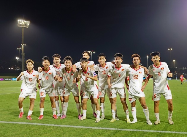 U17 Việt Nam chuẩn bị có màn đối đầu đầy thử thách với U17 Hàn Quốc. Ảnh: VFF