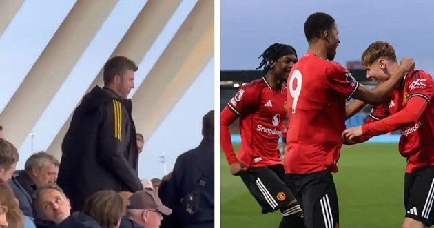Carrick dành thời gian xem đội trẻ Man Utd thi đấu.