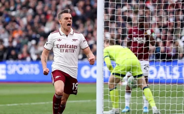 Leandro Trossard - 7.8 điểm. Chủ nhân của bàn thắng duy nhất giúp Arsenal định đoạt trận đấu. Ngoài pha lập công ở phút 83, Trossard còn là người chơi xông xáo nhất trên hàng công Pháo thủ.