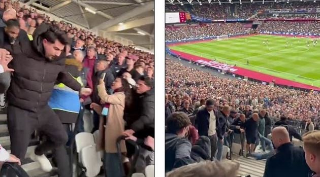 Xô xát xảy ra giữa trận đại chiến West Ham - Arsenal.