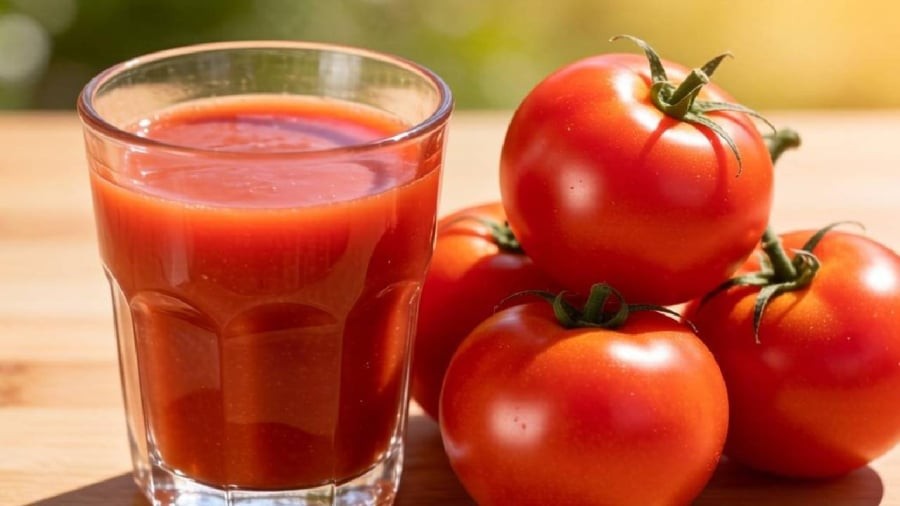 Nước ép cà chua mang lại nhiều lợi ích cho sức khỏe, trong đó có việc hỗ trợ giảm cân.