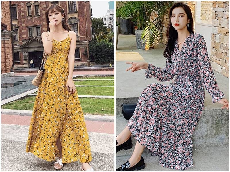 Trong các thiết kế maxi được yêu thích nhất mùa nóng, váy maxi họa tiết hoa luôn nằm trong danh sách đầu tiên. 