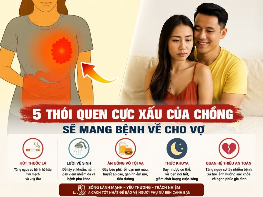 5 thói quen cực xấu của chồng sẽ mang bệnh về cho vợ