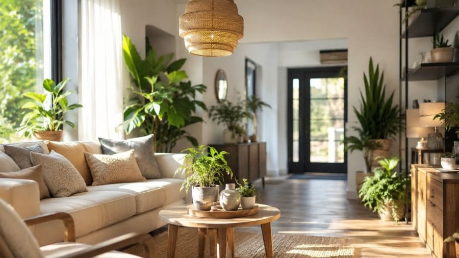 Trang trí cây xanh phù hợp chính là một cách tạo điểm mới tăng sinh khí cho không gian sống