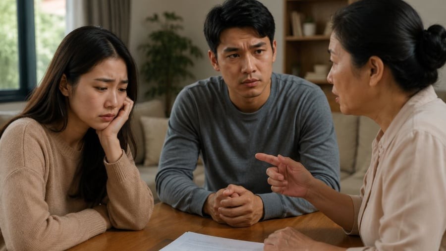 Tôi hụt hẫng khi mẹ chồng nói chỉ cho riêng chồng tôi đứng tên. Ảnh minh hoạ