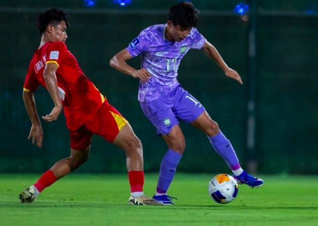 U17 Hàn Quốc hứng chịu chỉ trích vì xếp sau U17 Việt Nam ở vòng bảng. Ảnh: AFC.
