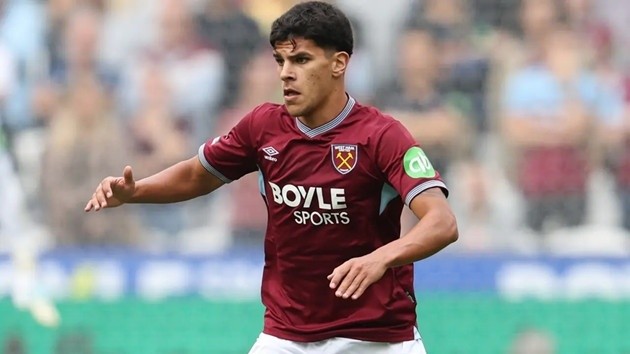 Mateus Fernandes thi đấu nổi bật trong màu áo West Ham.