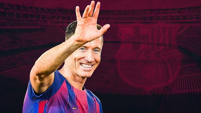  Lewandowski sắp hết hạn hợp đồng với Barca.
