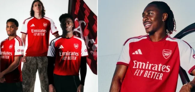 Mẫu áo đấu sân nhà mới của Arsenal mùa sau.