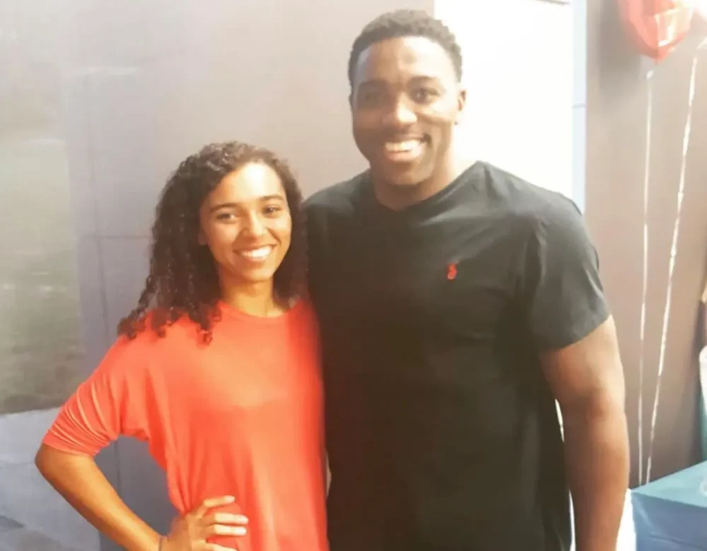 Cựu võ sĩ UFC Walt Harris và con gái Aniah Blanchard