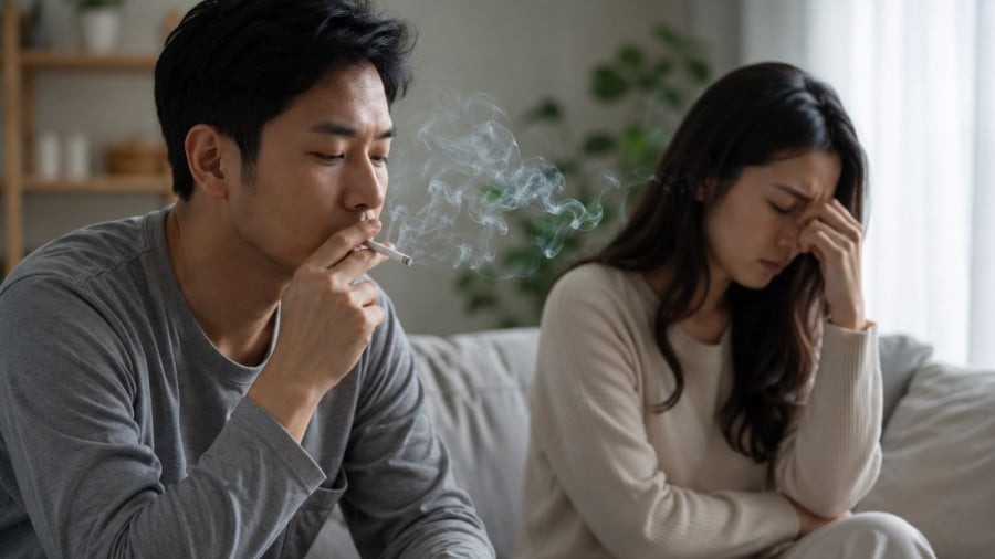 Chồng hút thuốc lá vợ dễ tăng nguy cơ