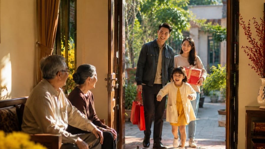 Người hiếu thuận tới nhà mang theo cảm giác ấm áp