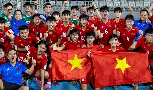 U17 Việt Nam lập kỳ tích giành vé tham dự U17 World Cup. Ảnh: VFF