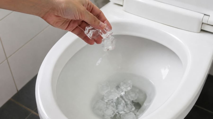 Đổ đá lạnh vào bồn cầu có công dụng khá bất ngờ