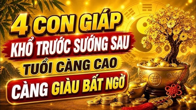 4 con giáp Khổ Trước Tiền Nối Bước đến sau, về già mới hưởng