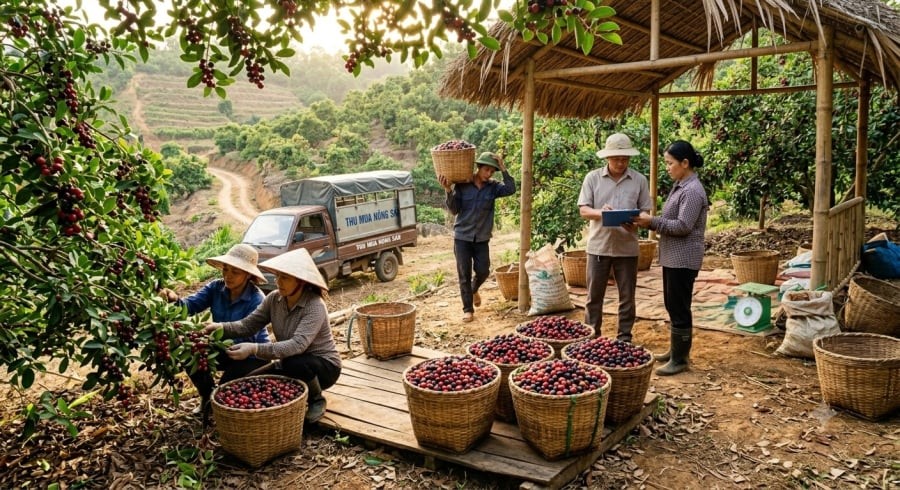 Nhiều nhà vườn hiện mở rộng diện tích trồng bồ quân vì cây dễ chăm sóc và cho thu hoạch nhiều năm.