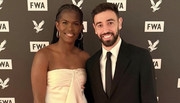 Bruno Fernandes và Bunny Shaw tại lễ trao giải.