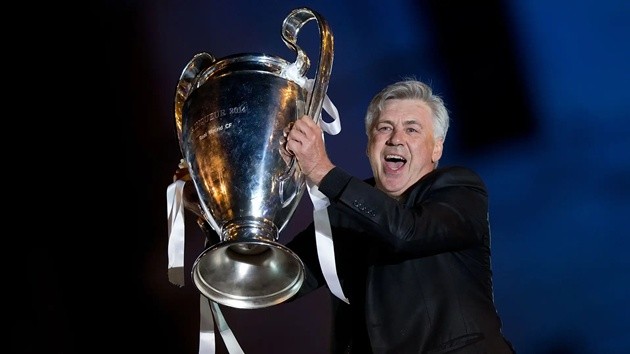 Ancelotti có 5 danh hiệu Champions League.