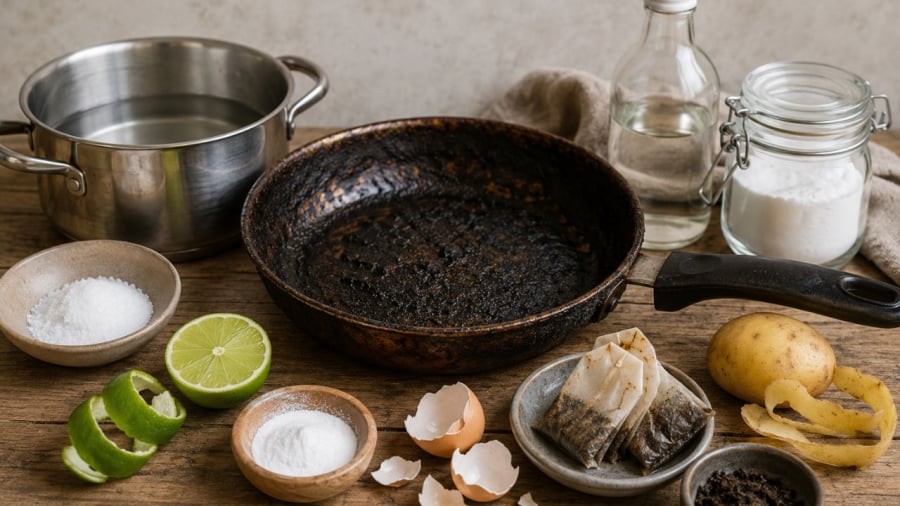 Nhiều thứ bạn nghĩ chỉ bỏ đi nhưng lại rất hiệu quả khi nồi chảo không may bị cháy