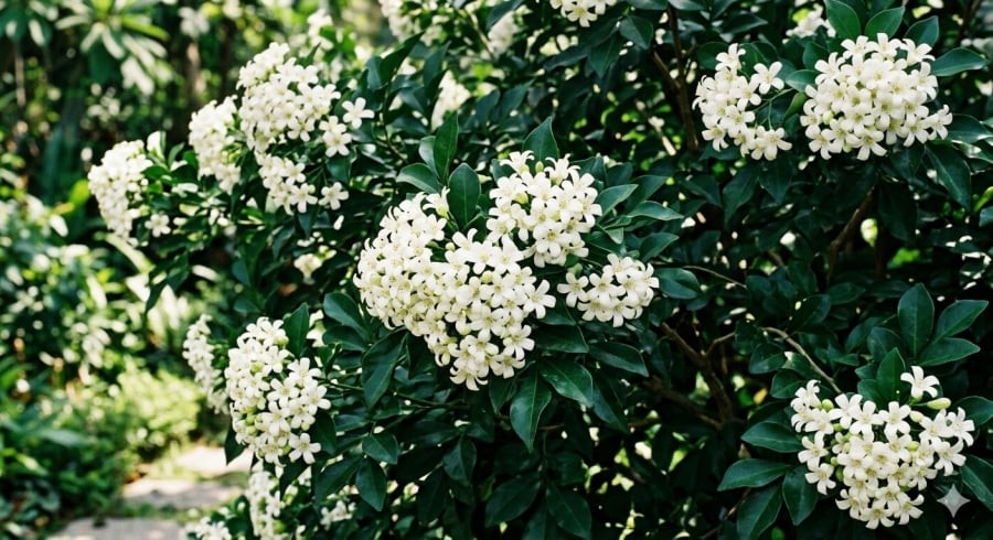 Hoa nguyệt quế có hương thơm dịu nhẹ, thường nở nhiều vào thời điểm thời tiết ấm áp.