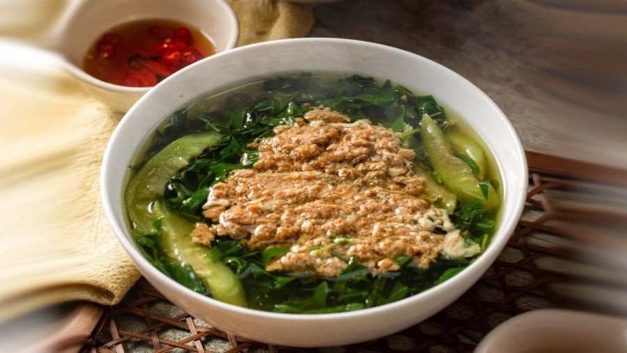 Cách nấu canh riêu cua mồng tơi