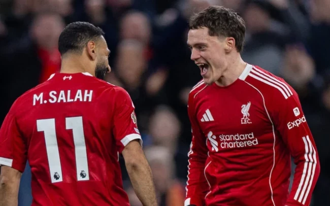 Wirtz và Salah ở Liverpool.