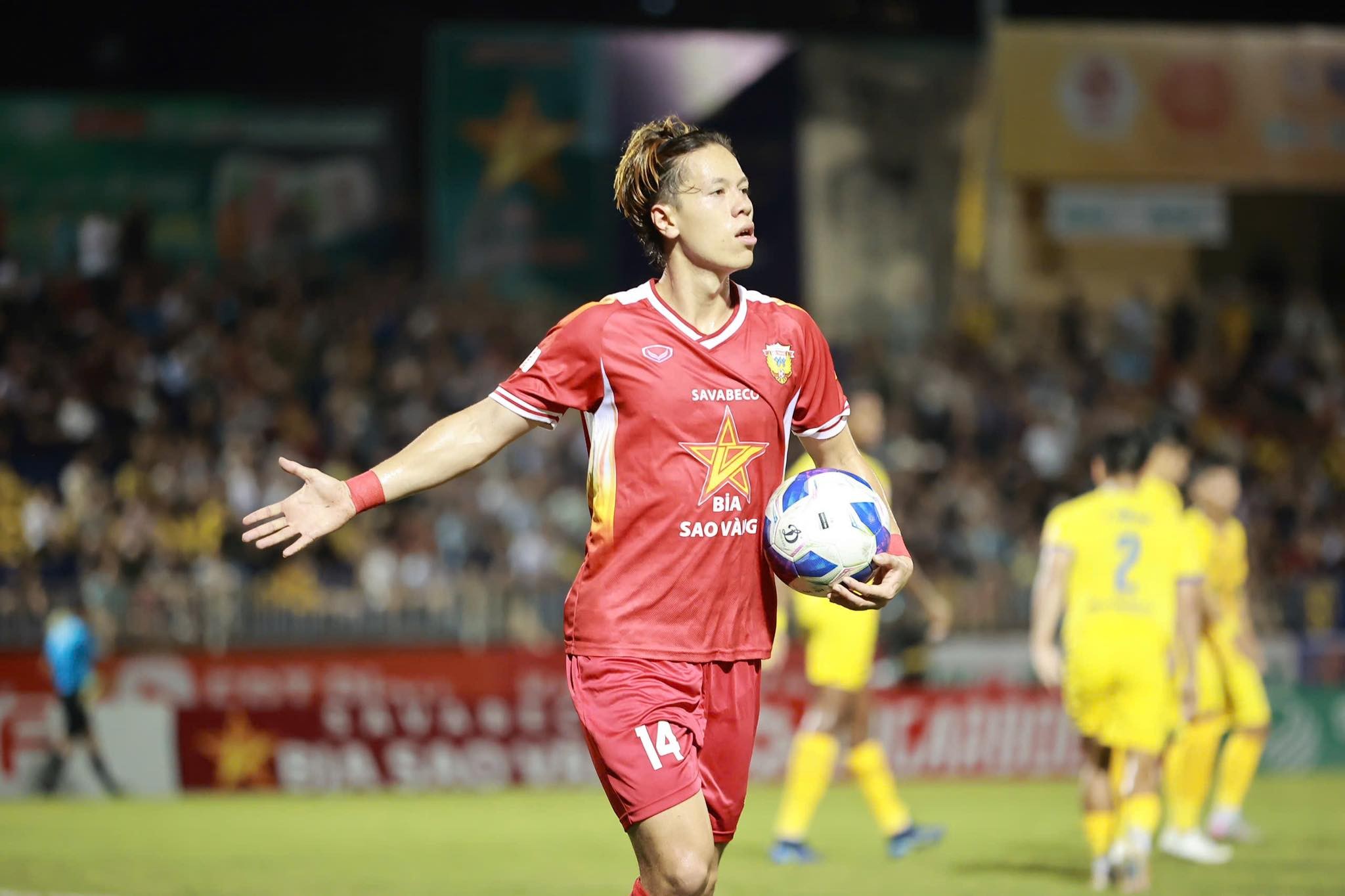 Viktor Lê là nhân tố đáng chú ý của Hà Tĩnh. Ảnh: Hà Tĩnh FC.