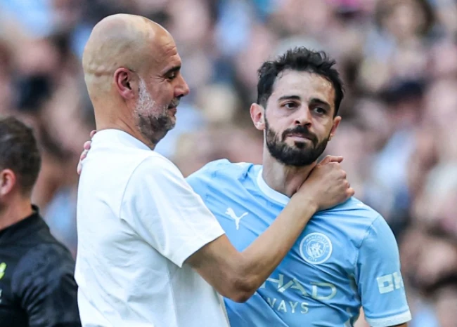 Pep và Bernardo Silva.